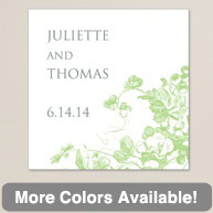 Antique Blossoms Square Labels