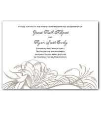 Antique Lovebird Wedding Invitation