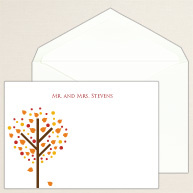 Autumn Romance Thank You Note