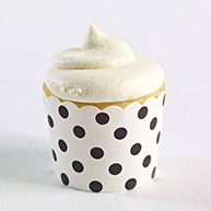 Baking Cups (pack of 25)-Black Polka Dot