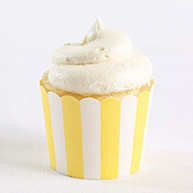 Baking Cups (pack of 25)-Yellow Stripe