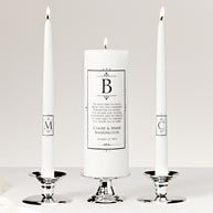 Black Crown Unity Candle Set