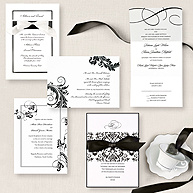 Black and White Themed Invitation Sample Pack