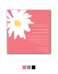 Bold Daisy Wedding Invitation