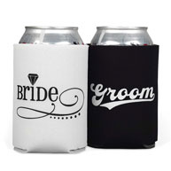 Bride and Groom Can Coolers