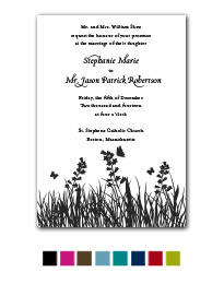 Butterfly Kisses Wedding Invitation in Bright White
