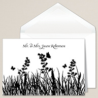 Butterfly Kisses Thank You Note in Bright White