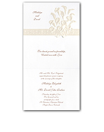 Calla Lily Bouquet Wedding Invitation