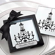 Chandelier Mirrored Coasters Wedding Favor - Set of 2