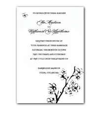 Cherry Blossoms Wedding Invitation