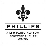 Classic Fleur-de-lis Return Address Personalized Stamp