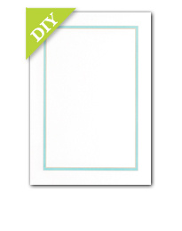Colorful Chic - Tropical Blue Bright White DIY Invitation Kit