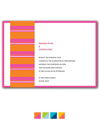 Colorful Stripes Wedding Invitation
