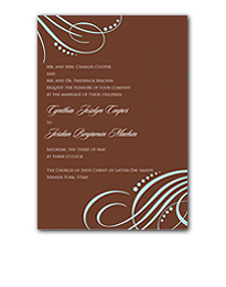 Contemporary Flourish Wedding Invitation