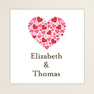 Contemporary Heart Square Label