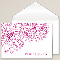 Contemporary Peony Thank You Note