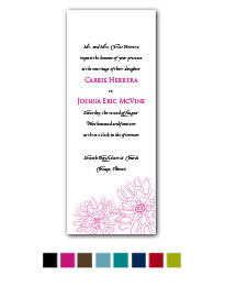 Contemporary Peony Wedding Invitation