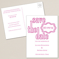Contemporary Save the Date Postcard