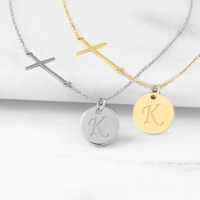 favors Cross Charm Necklace cross charm Personalized With  for