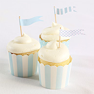 Cupcake Toppers (pack of 25)- Blue Flag