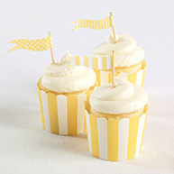 Cupcake Toppers (pack of 25)-Yellow Flag