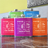 Custom Bridal Party Color Flasks