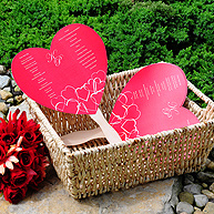 DIY Heart Fan Program Paper Kit