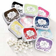 Damask Mint Tin Wedding Favor
