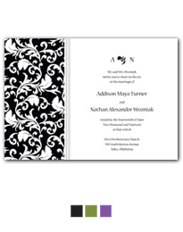 Decorative Damask Wedding Invitation