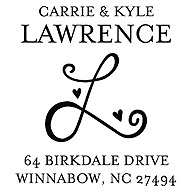 Decorative Initial Return Address Personalized Stamp - Exclusive