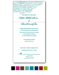 Delicate Floral Seal and Send Wedding Invitation