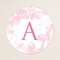 Delicate Roses Round Label