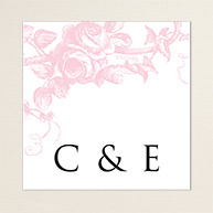 Delicate Roses Square Label