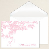 Delicate Roses Thank You Note