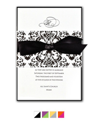 Delightfully Damask Wedding Invitation