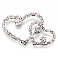 Double Heart Bouquet Pick