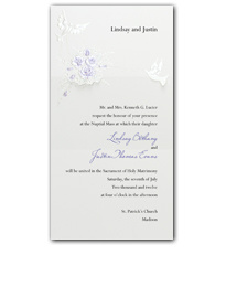 Doves with Roses Wedding Invitation                 (was $86.95 for 100)