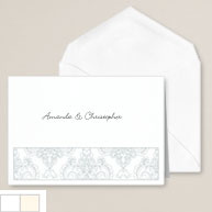 Elegant Damask Thank You Note