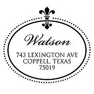 Elegant Fleur-de-lis Return Address Personalized Stamp