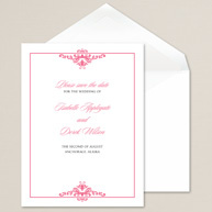 Elegant Flourish Save the Date Card
