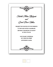 Elegant Flourish Wedding Invitation