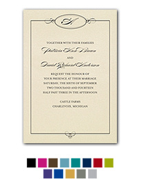 Elegant Monogram Wedding Invitation