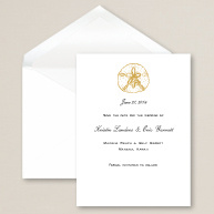 Elegant Sand Dollar Save the Date Card