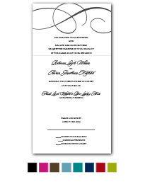 Elegant Scroll Seal and Send Wedding Invitation