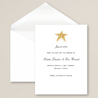 Elegant Starfish Save the Date Card