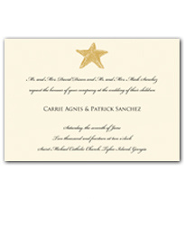 Elegant Starfish Wedding Invitation