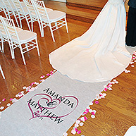 Embracing Hearts Personalized Wedding Aisle Runner