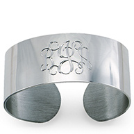 Engraved Pewter Cuff Bracelet for Mothers
