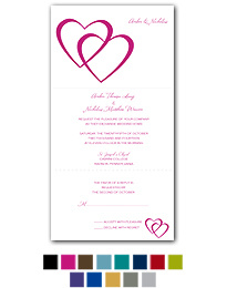 Entwined Hearts Seal and Send Wedding Invitation