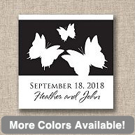 Butterfly Kisses Wedding Favor Tags
